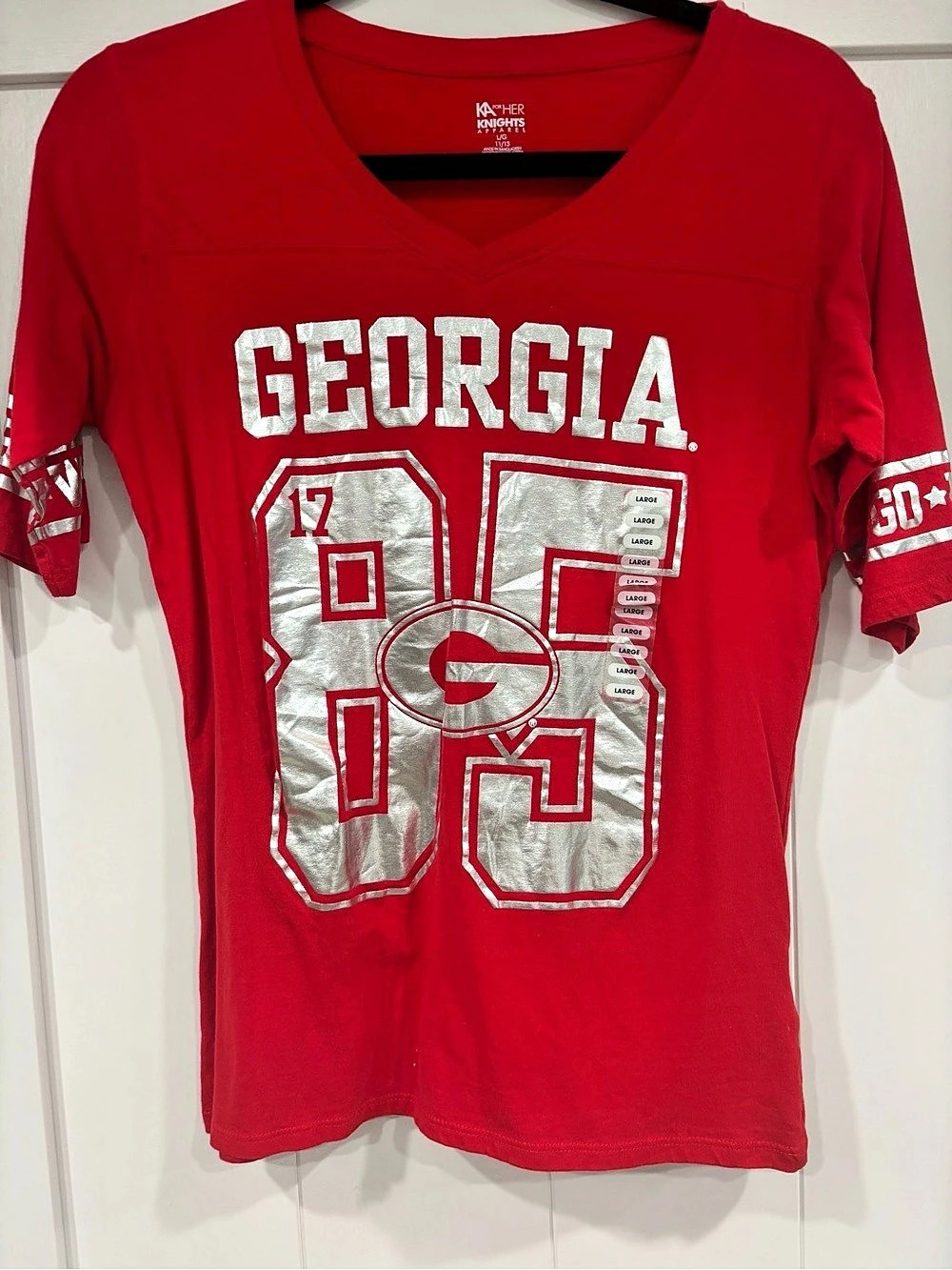 UGA Football Tee Georgia Graphic Tee Size Large - Picture 1 of 3